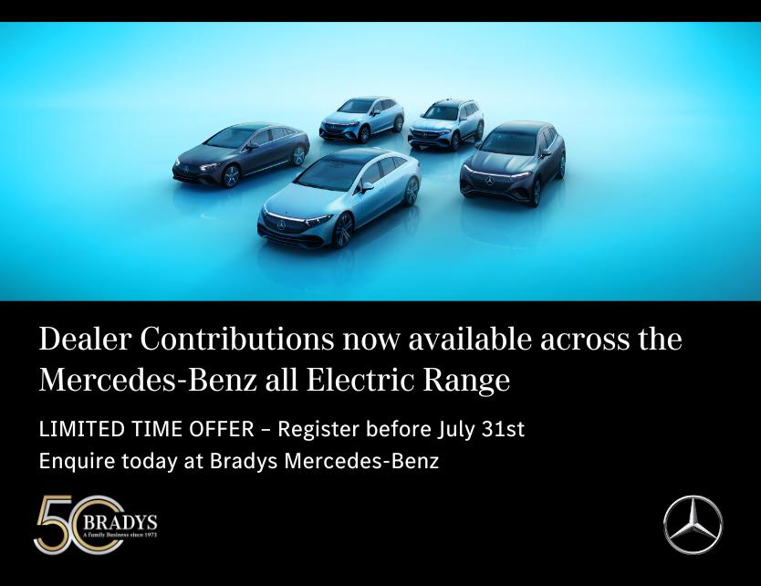 Great News Bradys Dublin introduce Dealer Contributions across the Mercedes-Benz All Electric Range 