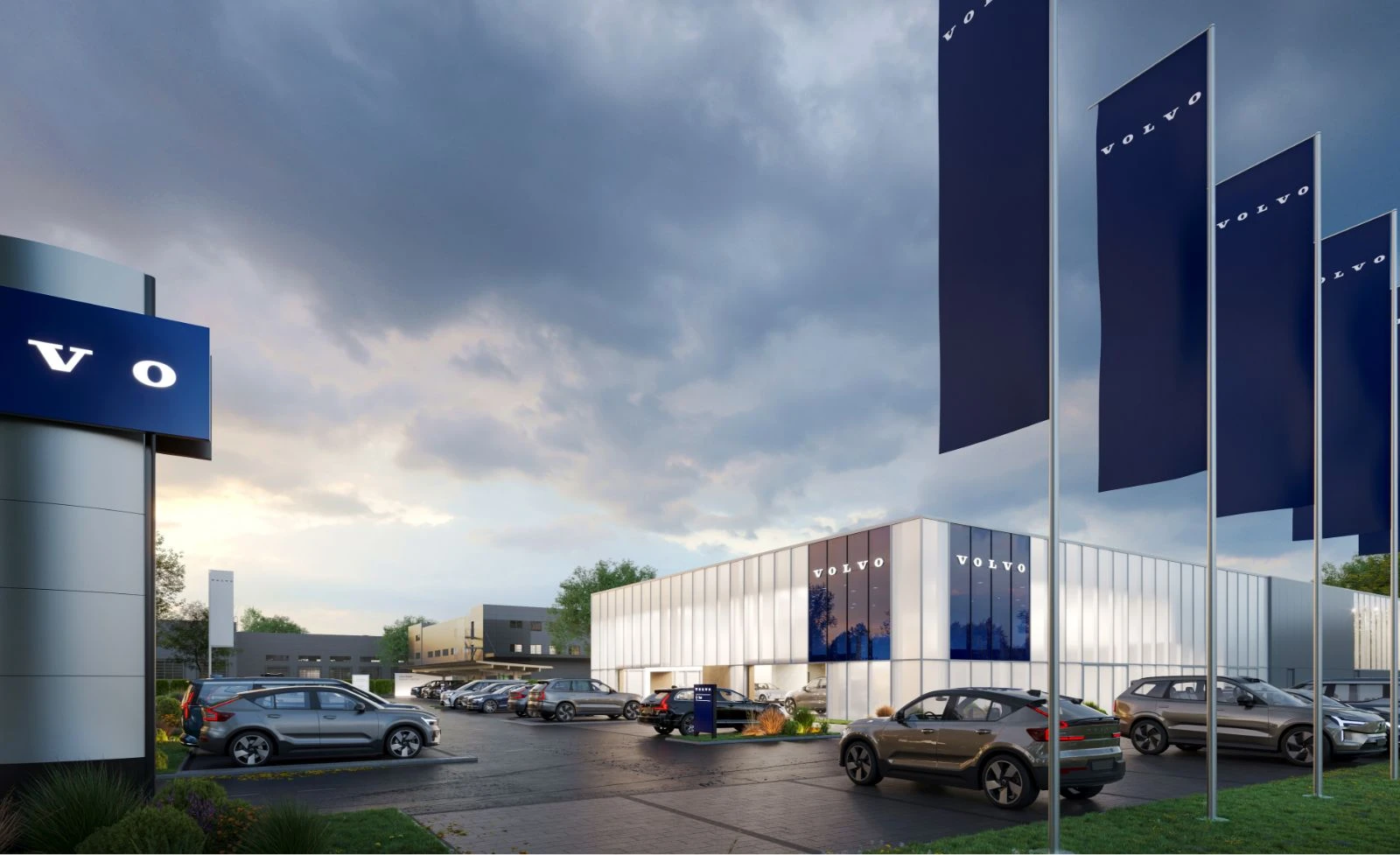 Architectural visualisation of the planned 2027 Volvo showroom
