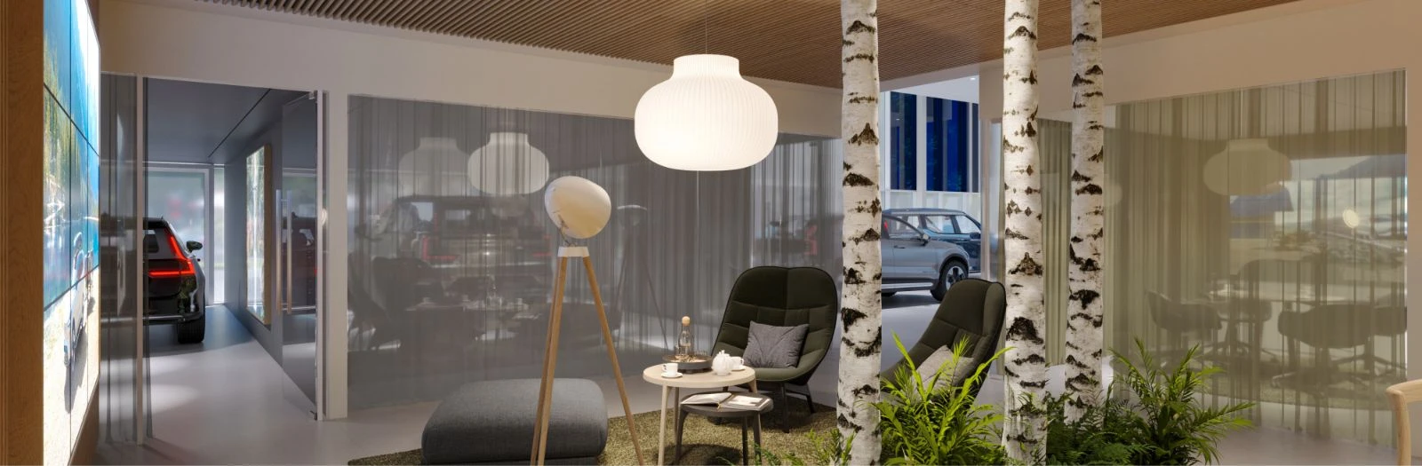 Visualisation of the new customer lounge